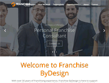 Tablet Screenshot of franchisebydesign.com